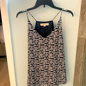Navy and white print camisole- size Medium.